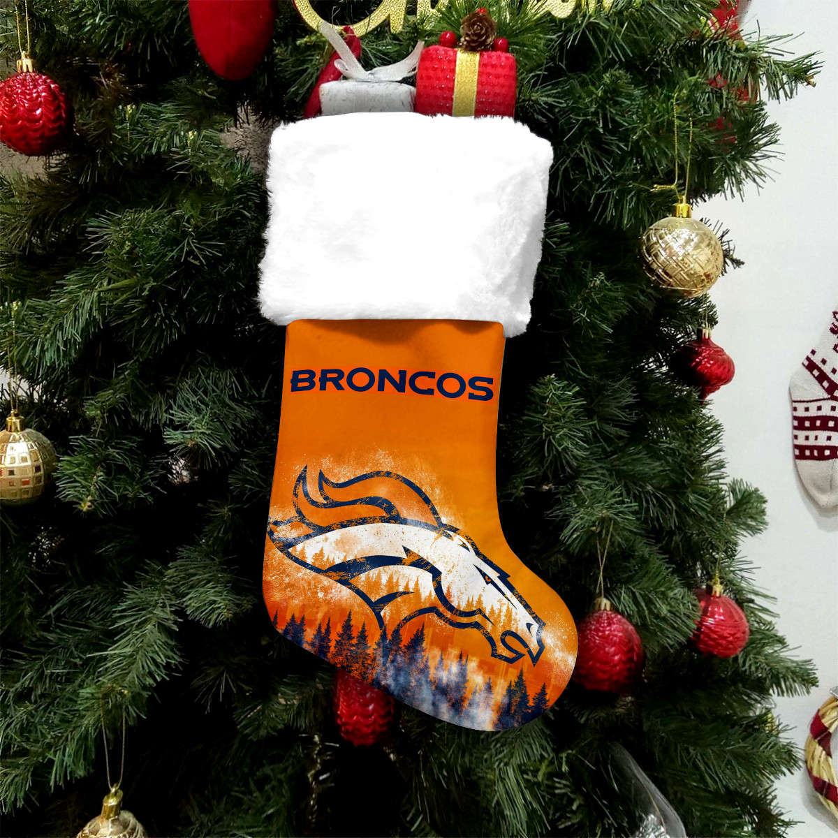 Sportswearmerch Denver Broncos NFL Personalized Christmas Socks For Fan