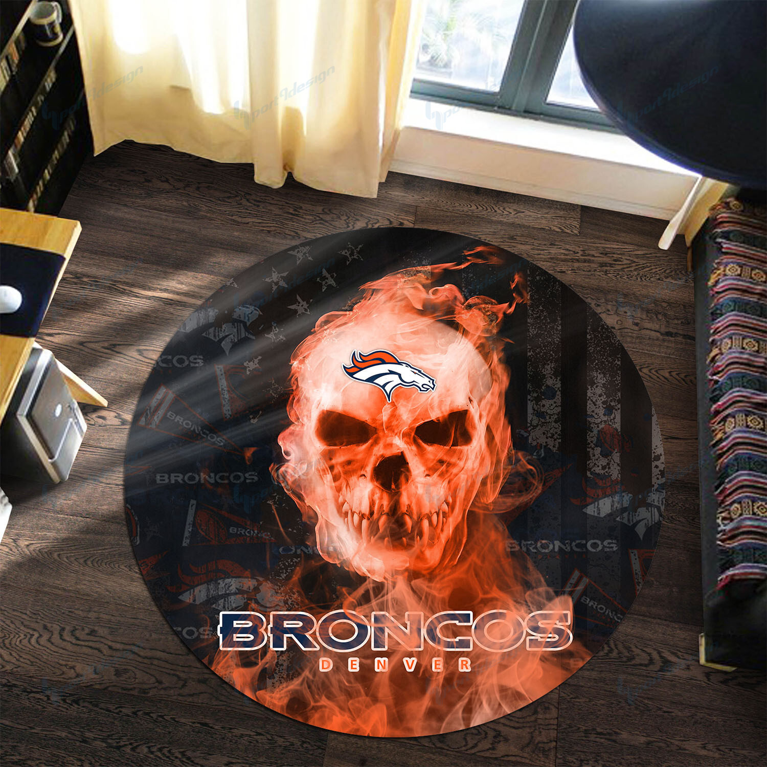 Sportswearmerch Denver Broncos NFL Round Rug For Fan