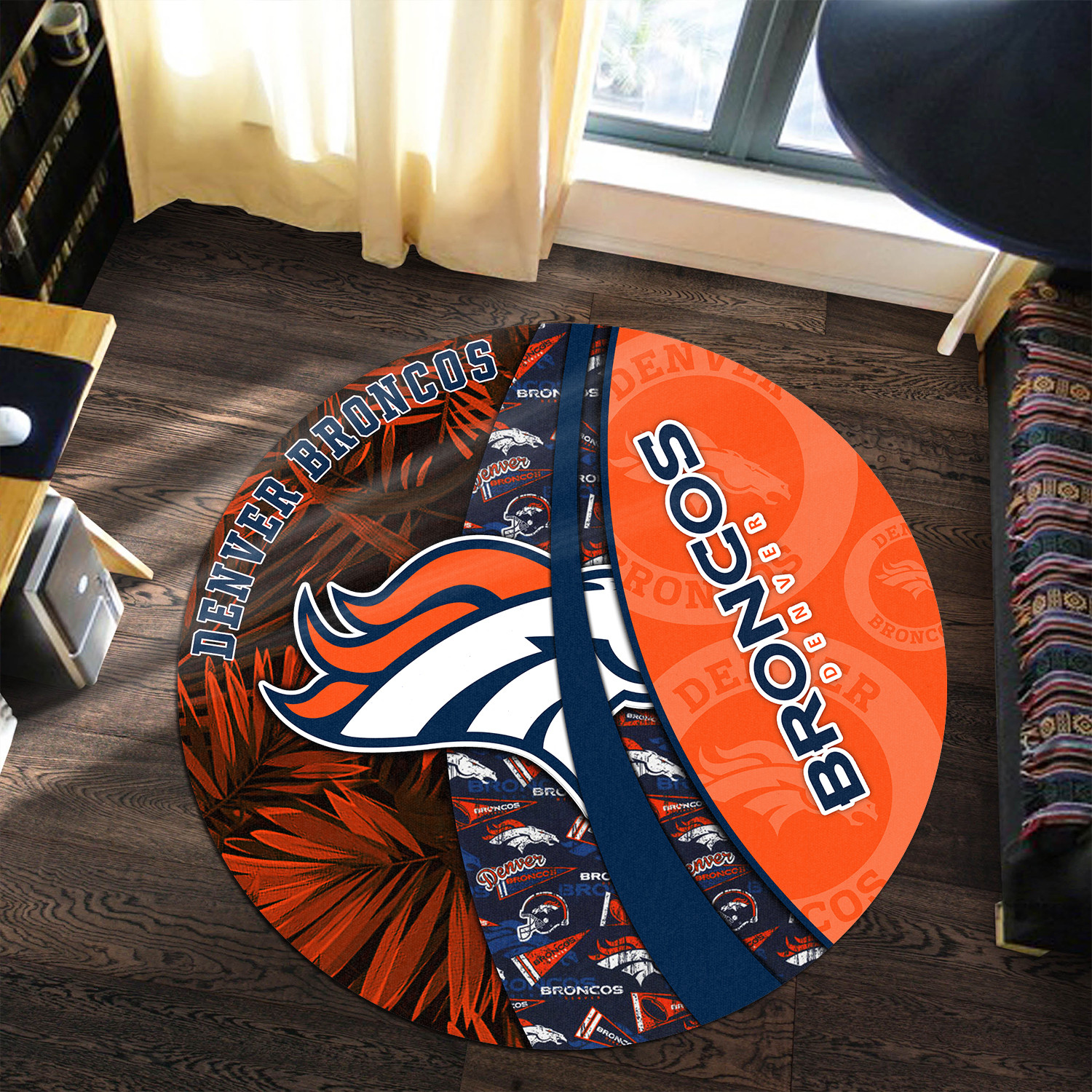 Sportswearmerch Denver Broncos NFL Round Rug For Fan