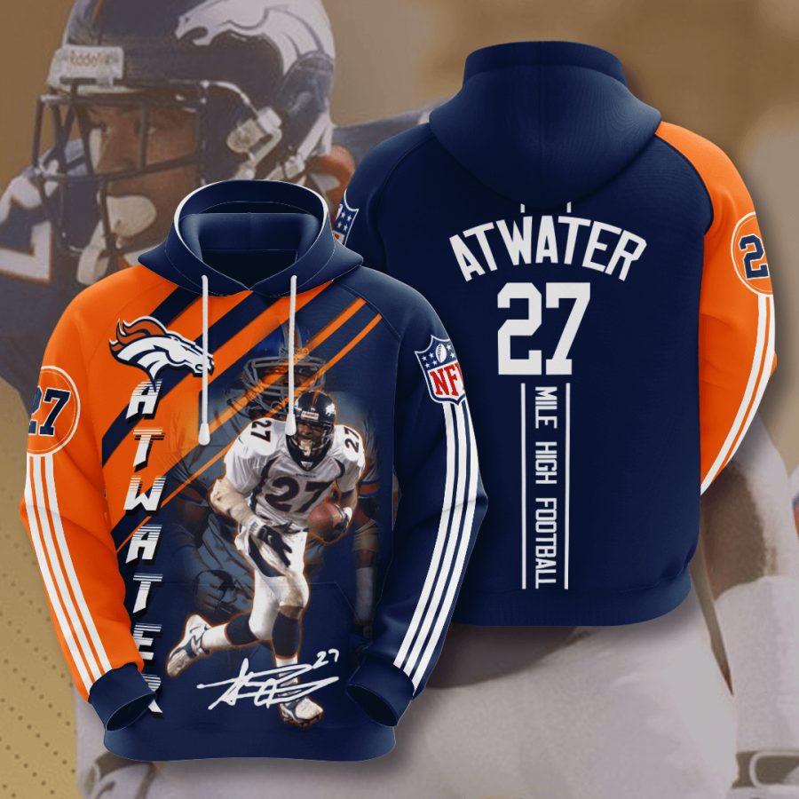 Sportswearmerch Denver Broncos NFL Steve Atwater Navy Personalized Hoodie For Fan