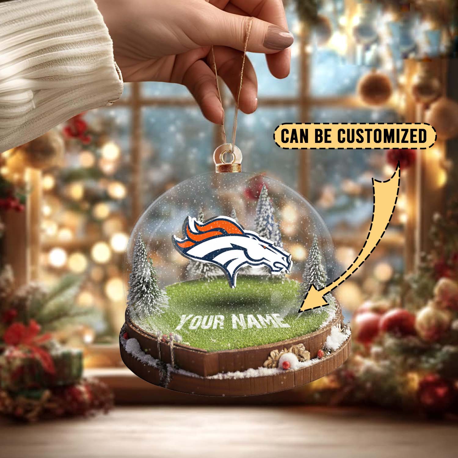 Sportswearmerch Denver Broncos NFL x Christmas Acrylic Ornament Gift For Fans