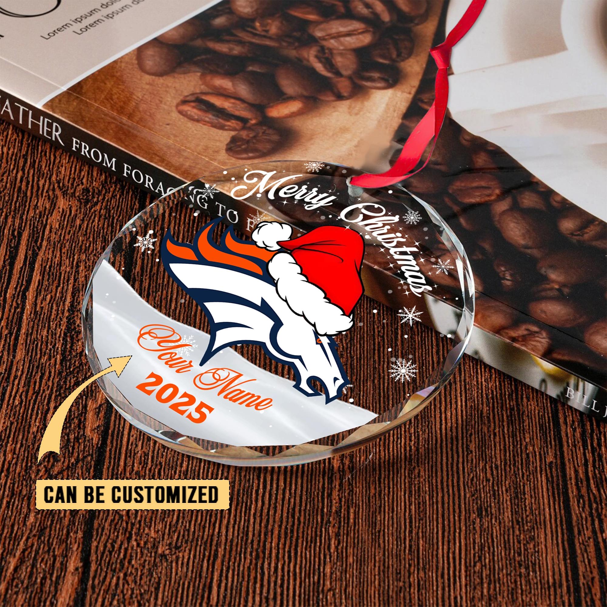Sportswearmerch Denver Broncos NFL x Christmas Glass Ornament Gift For Fan