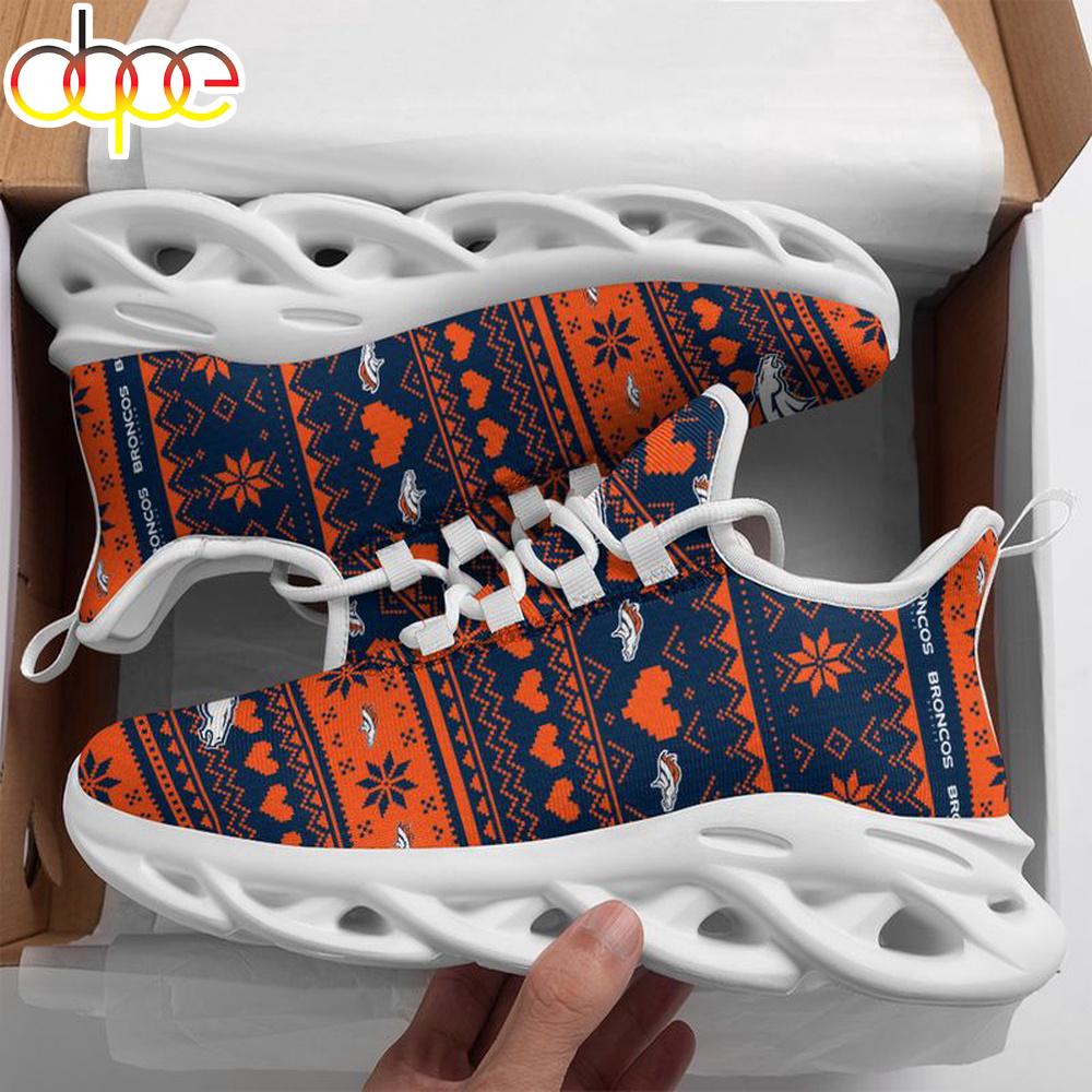 Sportswearmerch Denver Broncos NFL X-max Patterns Christmas Max Soul Shoes Sneakers For Men And Women