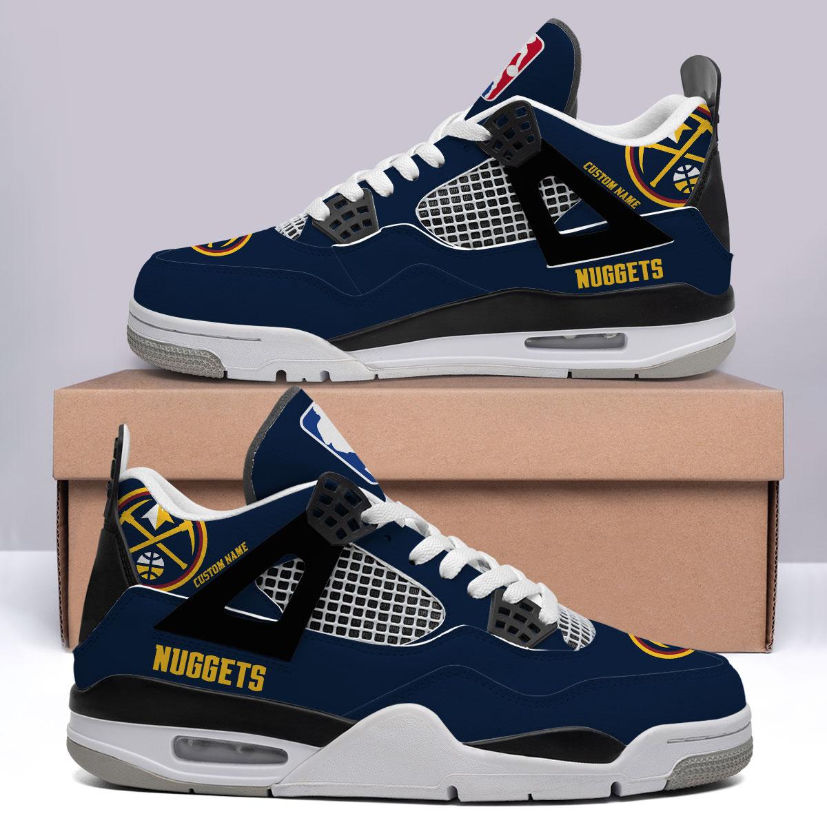 Sportswearmerch Denver Nuggets NBA Air Jordan 4 SnAJ4 Sneakers Shoes For Men And Women