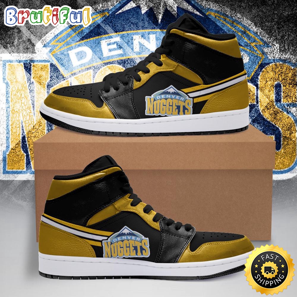 Sportswearmerch Denver Nuggets NBA AJ1 High Sneakers Shoes For Men And Women