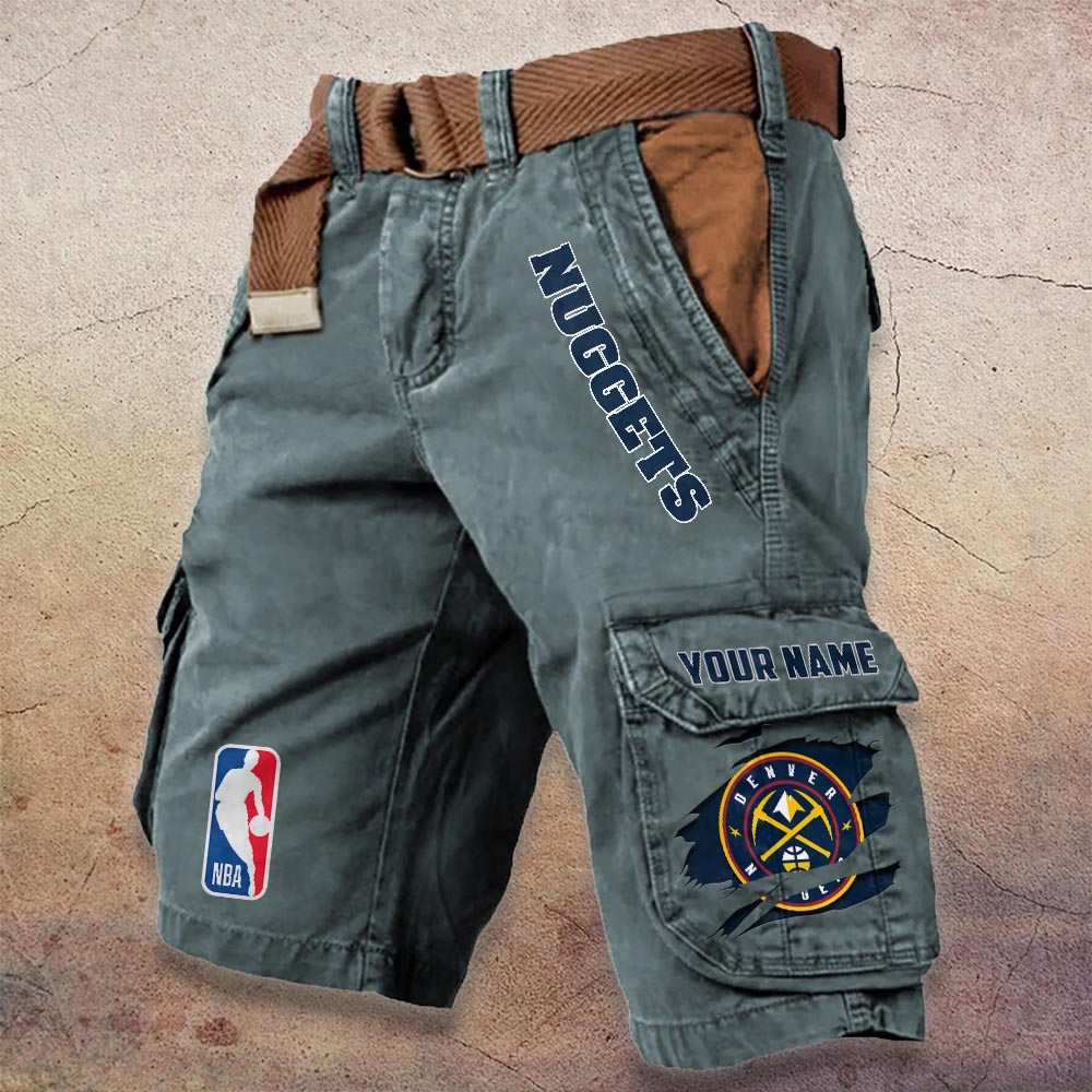 Sportswearmerch Denver Nuggets NBA Denim Short For Fan