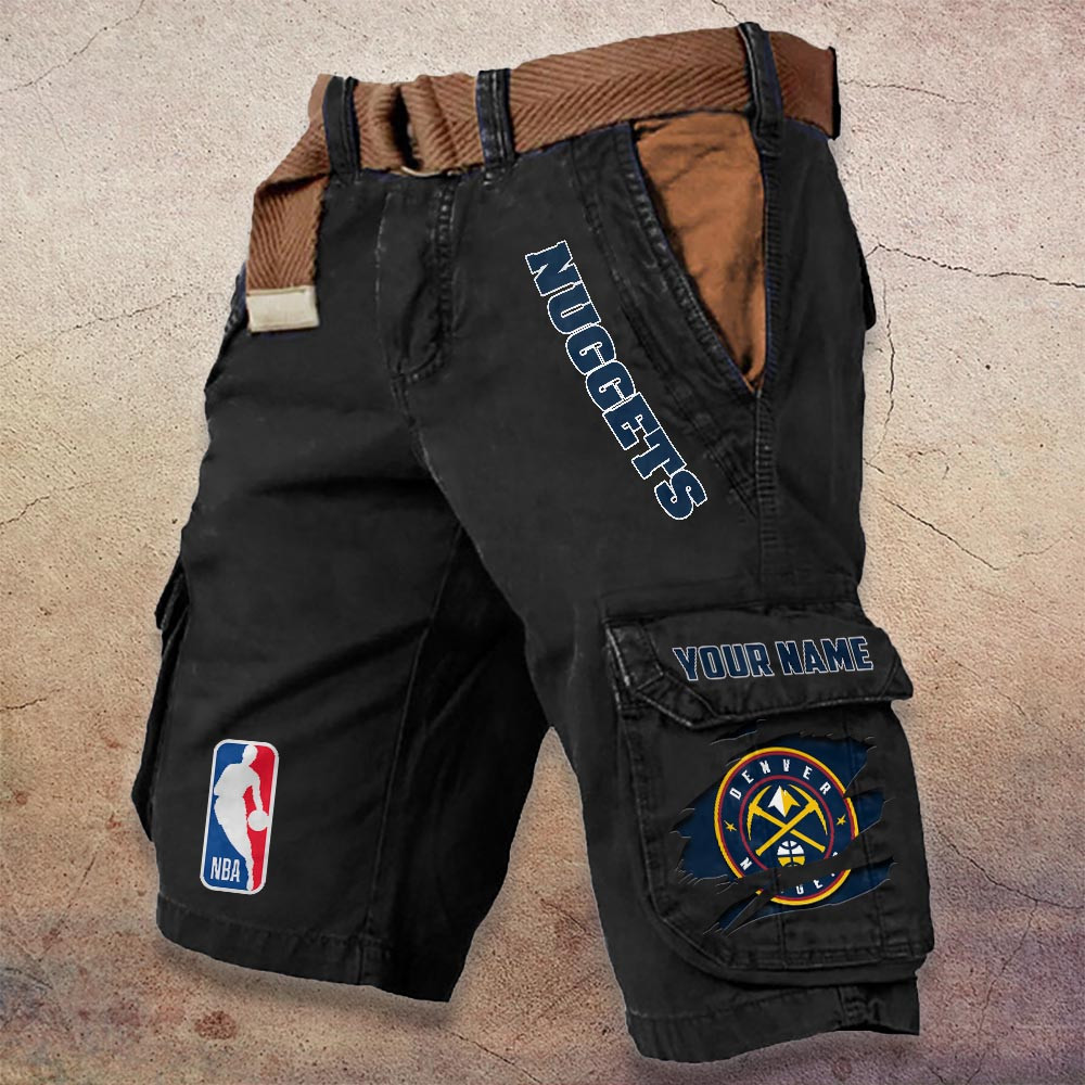 Sportswearmerch Denver Nuggets NBA Denim Short For Fan