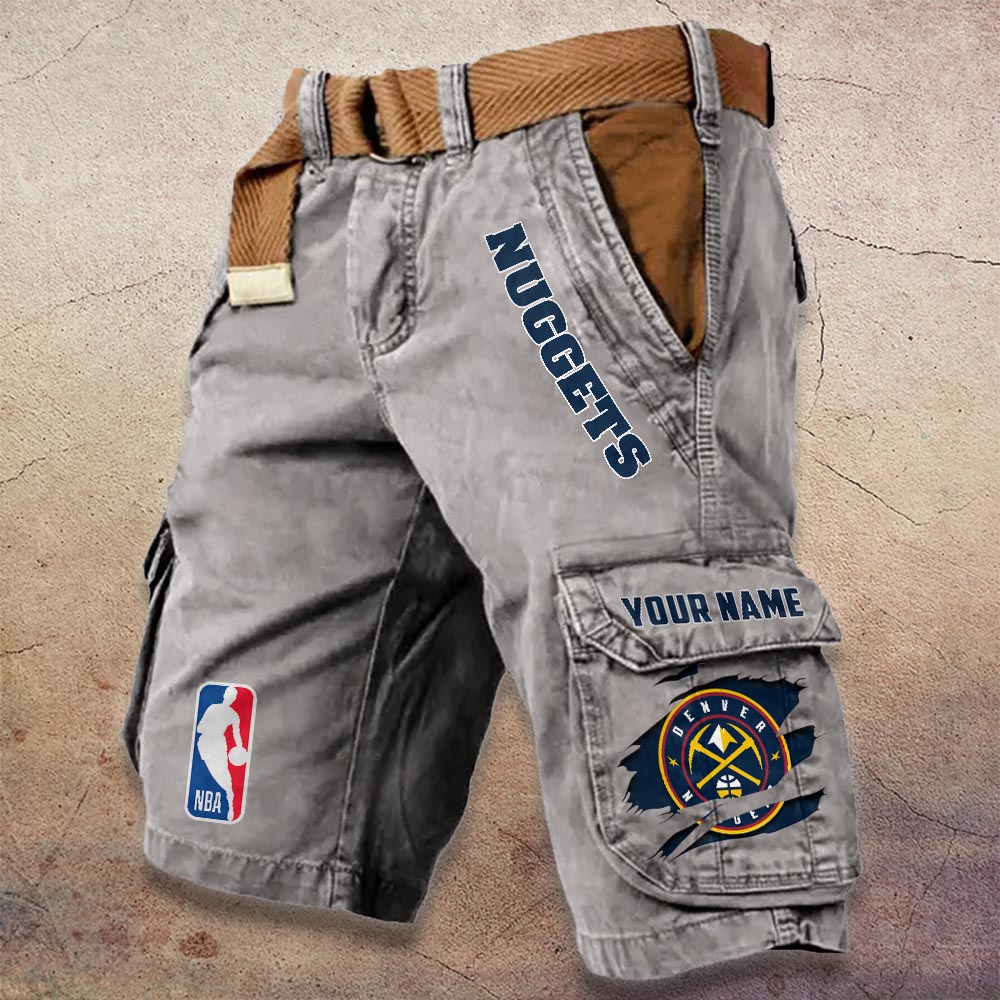 Sportswearmerch Denver Nuggets NBA Denim Short For Fan