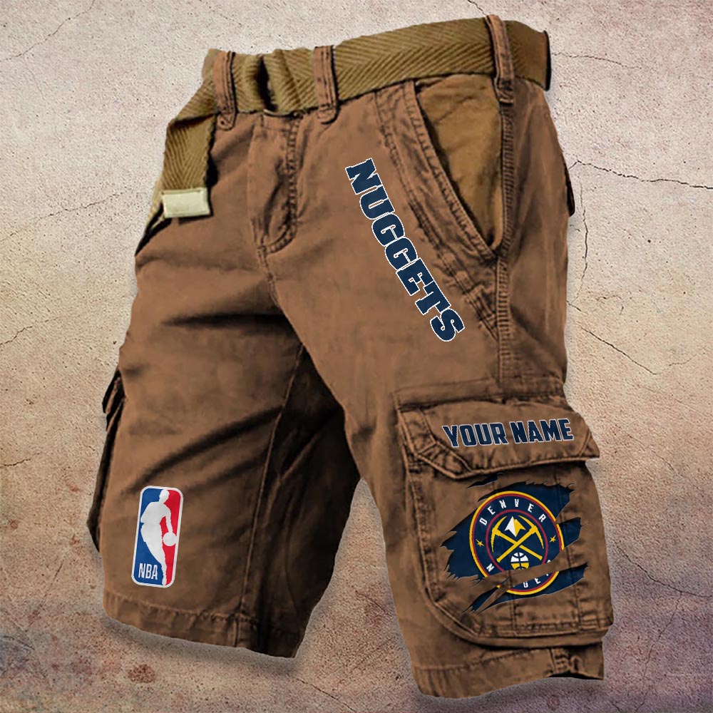 Sportswearmerch Denver Nuggets NBA Denim Short For Fan