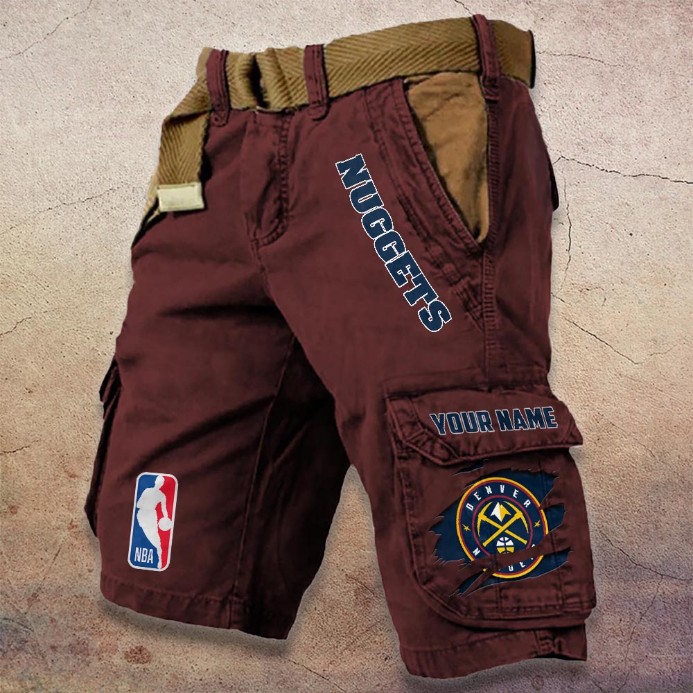 Sportswearmerch Denver Nuggets NBA Denim Short For Fan