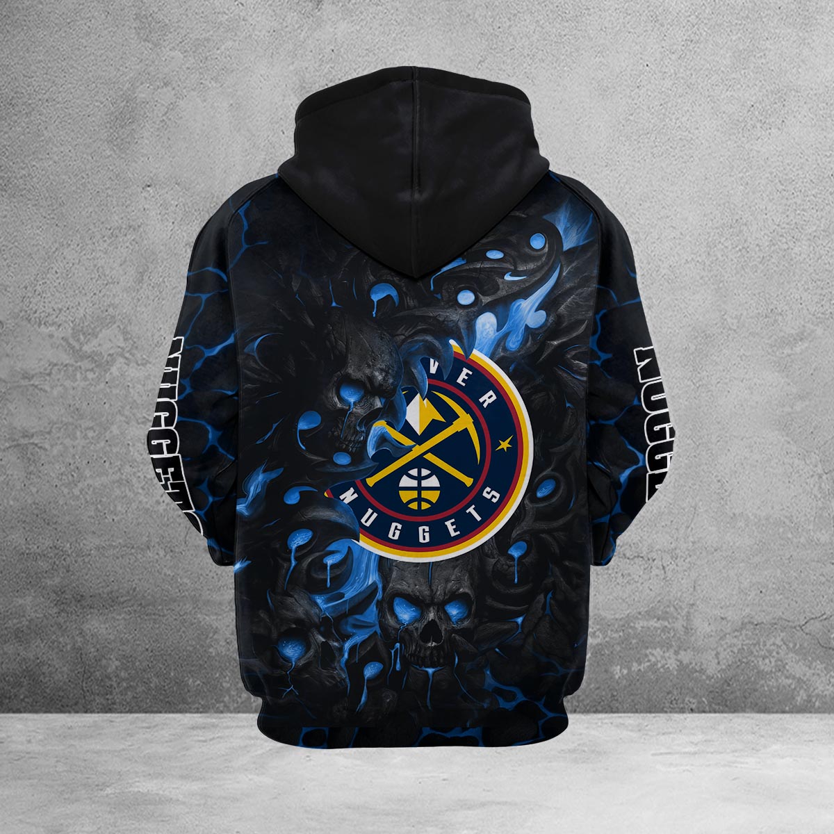 Sportswearmerch Denver Nuggets NBA Lava Skull Hoodie For Fan