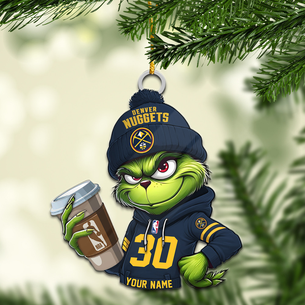 Sportswearmerch Denver Nuggets NBA Personalized Acrylic Ornament For Fans