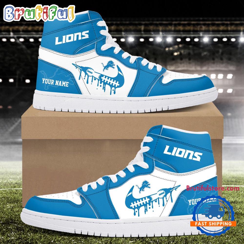 Sportswearmerch Detroit Lions NFL AJ1 High Sneakers Shoes For Men And Women