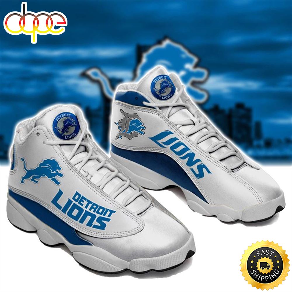 Sportswearmerch Detroit Lions NFL AJ13 Sneakers Shoes For Men And Women
