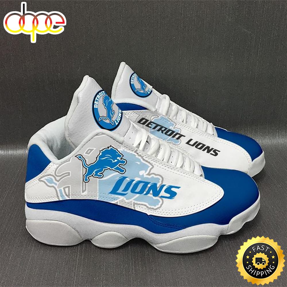Sportswearmerch Detroit Lions NFL AJ13 Sneakers Shoes For Men And Women
