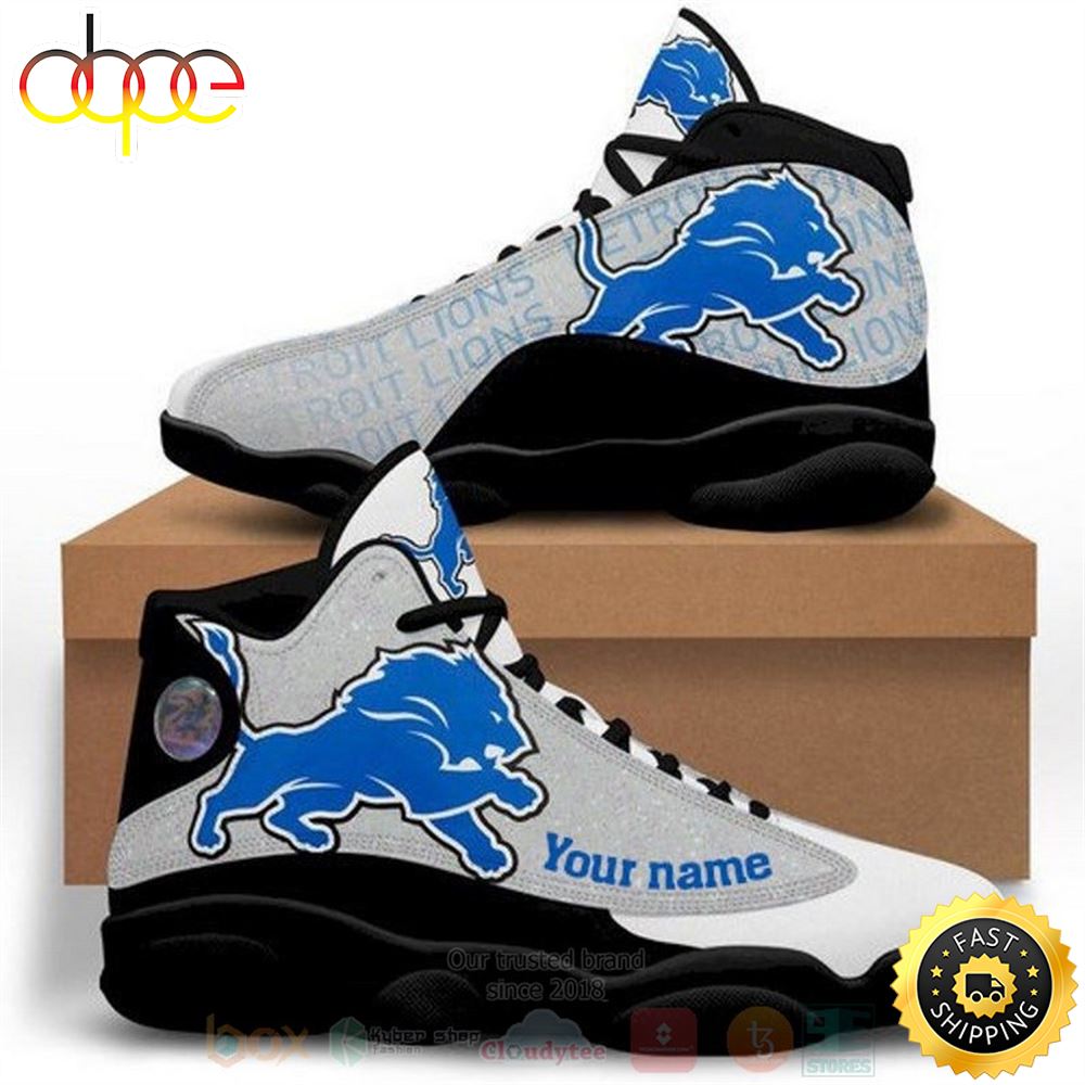 Sportswearmerch Detroit Lions NFL AJ13 Sneakers Shoes For Men And Women