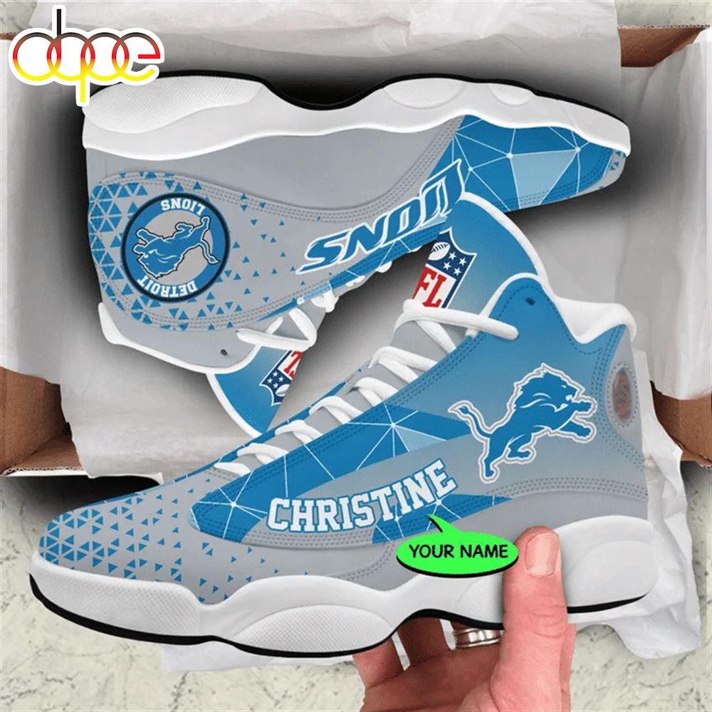 Sportswearmerch Detroit Lions NFL AJ13 Sneakers Shoes For Men And Women