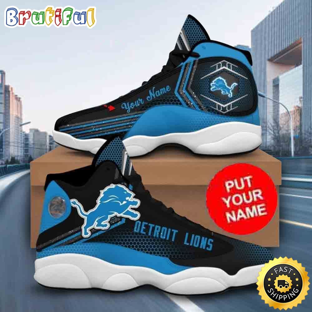 Sportswearmerch Detroit Lions NFL AJ13 Sneakers Shoes For Men And Women