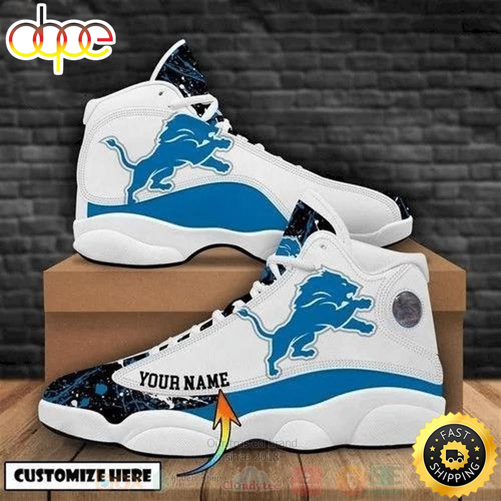 Sportswearmerch Detroit Lions NFL AJ13 Sneakers Shoes For Men And Women