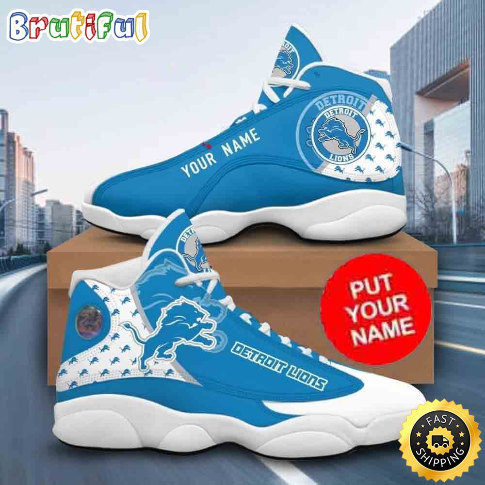Sportswearmerch Detroit Lions NFL AJ13 Sneakers Shoes For Men And Women