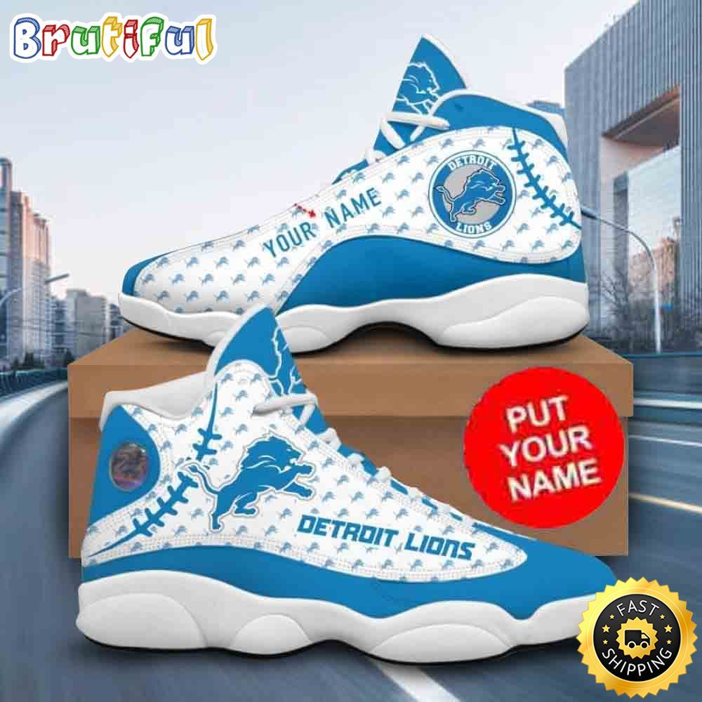 Sportswearmerch Detroit Lions NFL AJ13 Sneakers Shoes For Men And Women