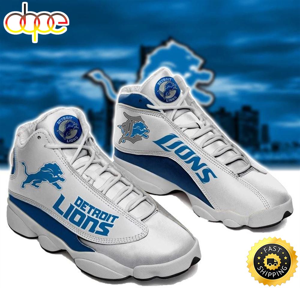 Sportswearmerch Detroit Lions NFL AJ13 Sneakers Shoes For Men And Women