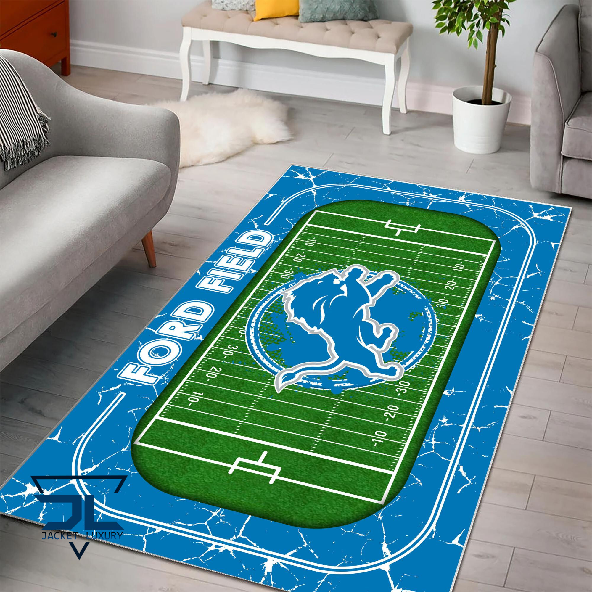 Sportswearmerch Detroit Lions NFL Area Rug For Fan