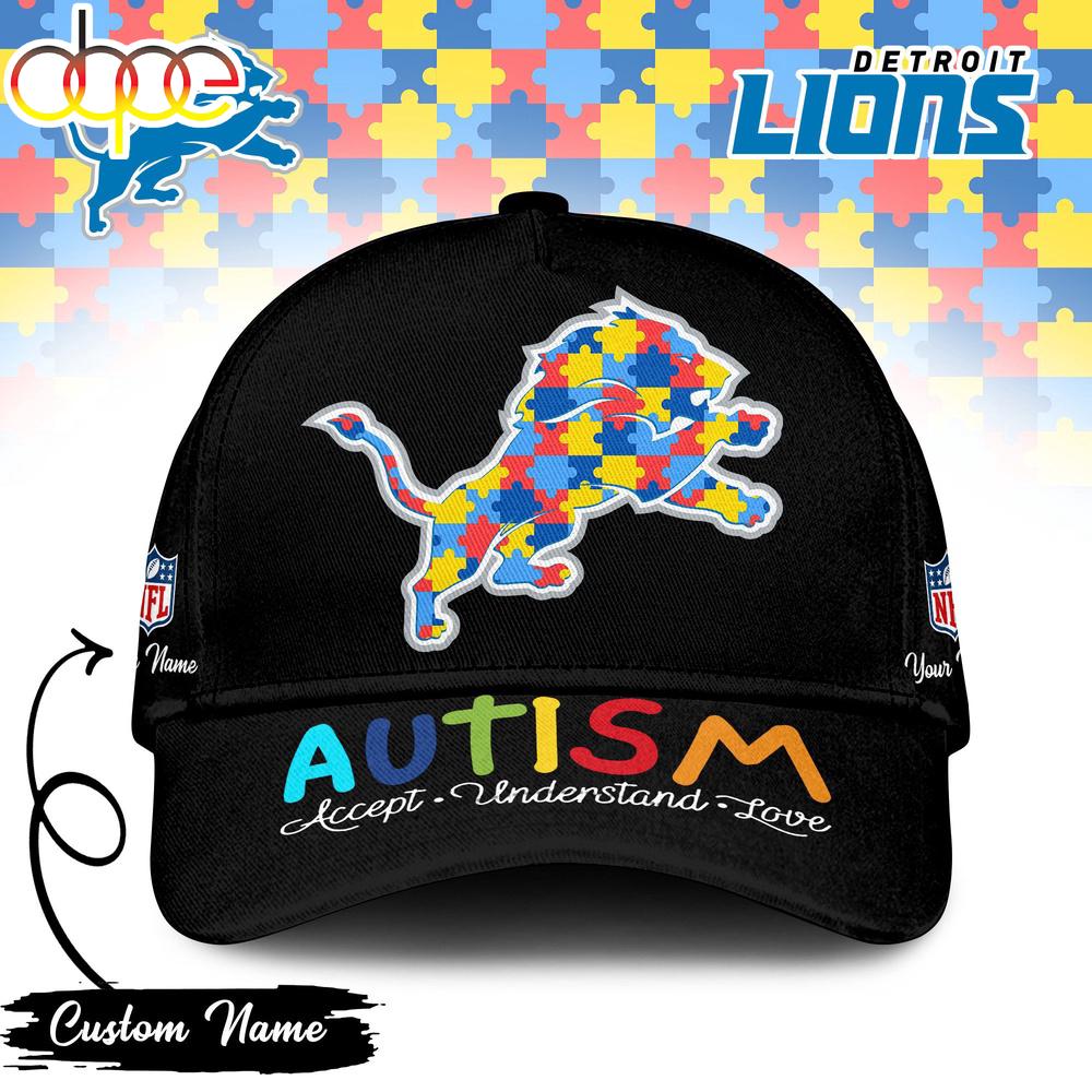 Sportswearmerch Detroit Lions NFL Autism Classic Cap For Fan