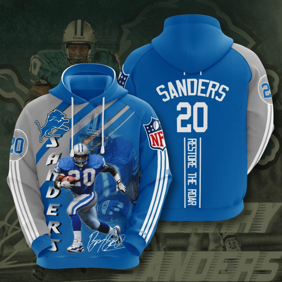 Sportswearmerch Detroit Lions NFL Barry Sanders Honolulu Personalized Hoodie For Fan