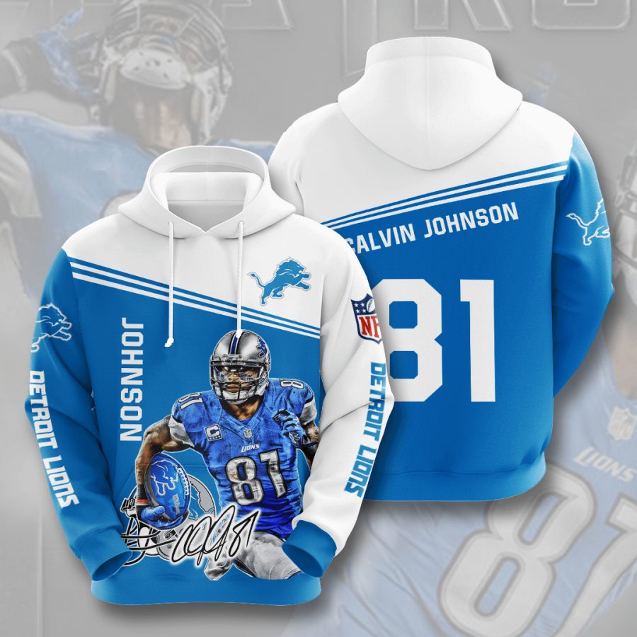 Sportswearmerch Detroit Lions NFL Calvin Johnson Honolulu Personalized Hoodie For Fan