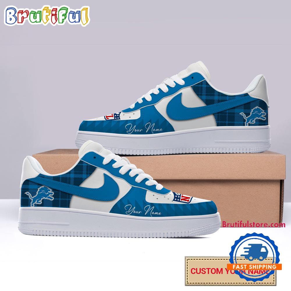 Sportswearmerch Detroit Lions NFL Christmas Logo Pattern Custom Air Low-Top Shoes For Men And Women