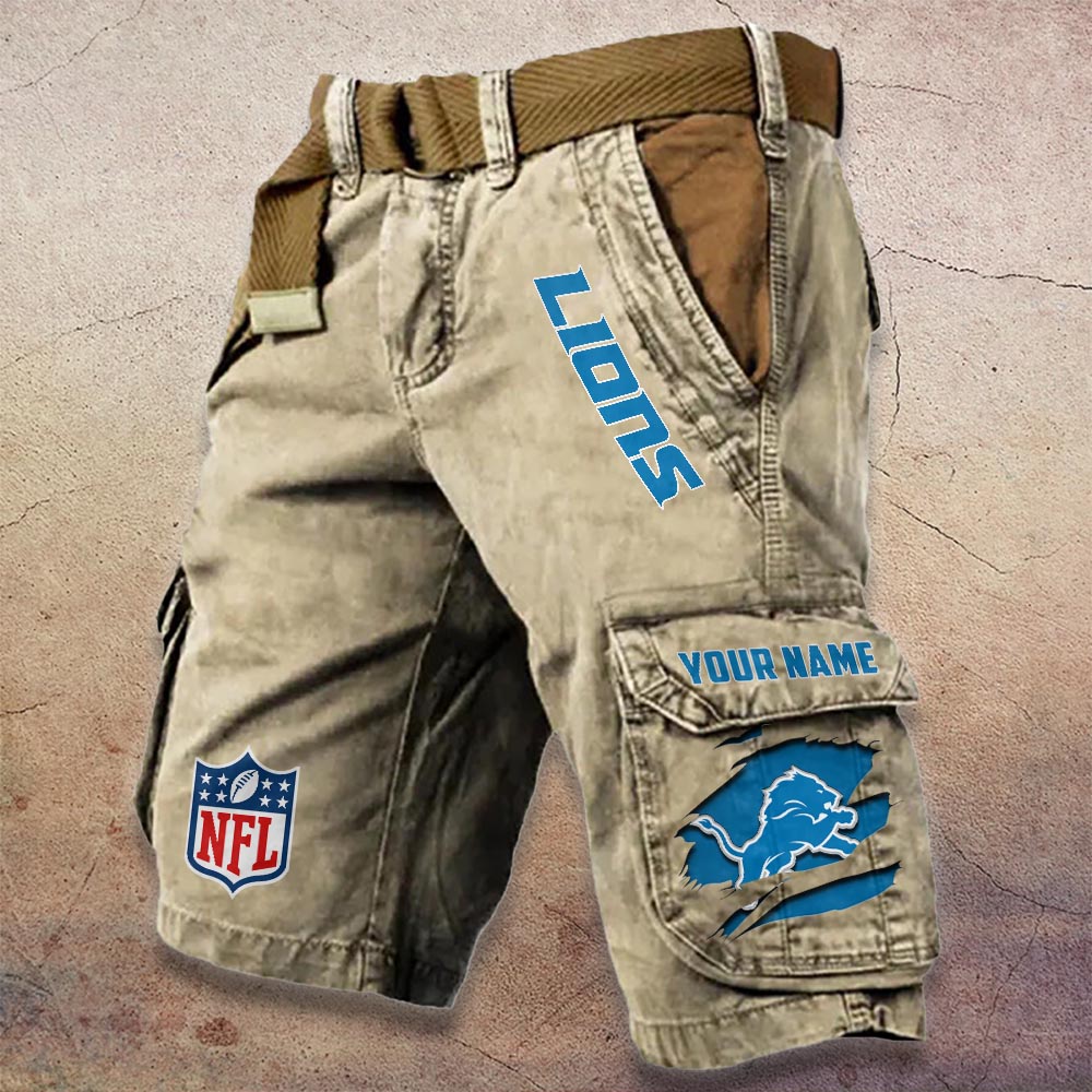 Sportswearmerch Detroit Lions NFL Denim Short For Fan