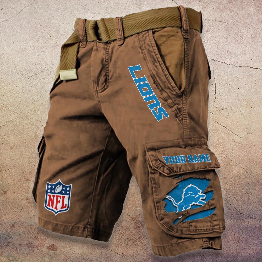 Sportswearmerch Detroit Lions NFL Denim Short For Fan
