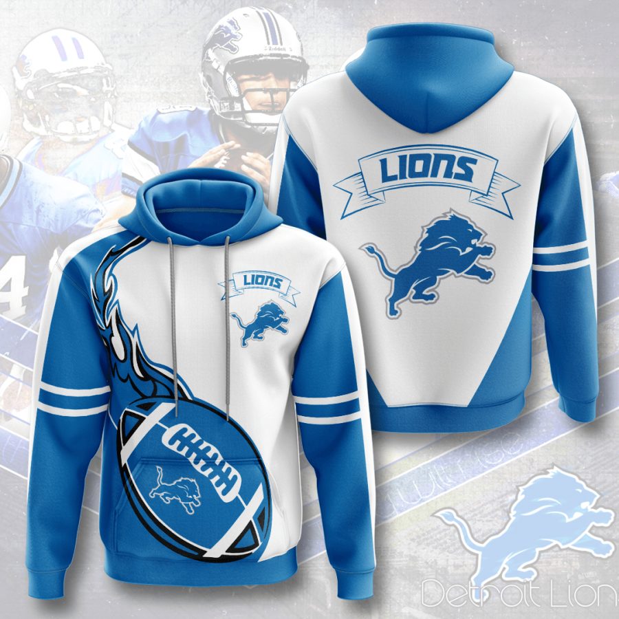 Sportswearmerch Detroit Lions NFL Honolulu Blue Fire Personalized Hoodie For Fan