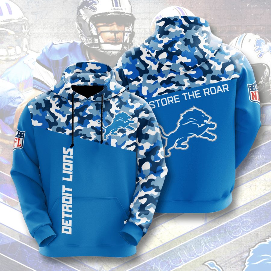 Sportswearmerch Detroit Lions NFL Honolulu Camo Personalized Hoodie For Fan