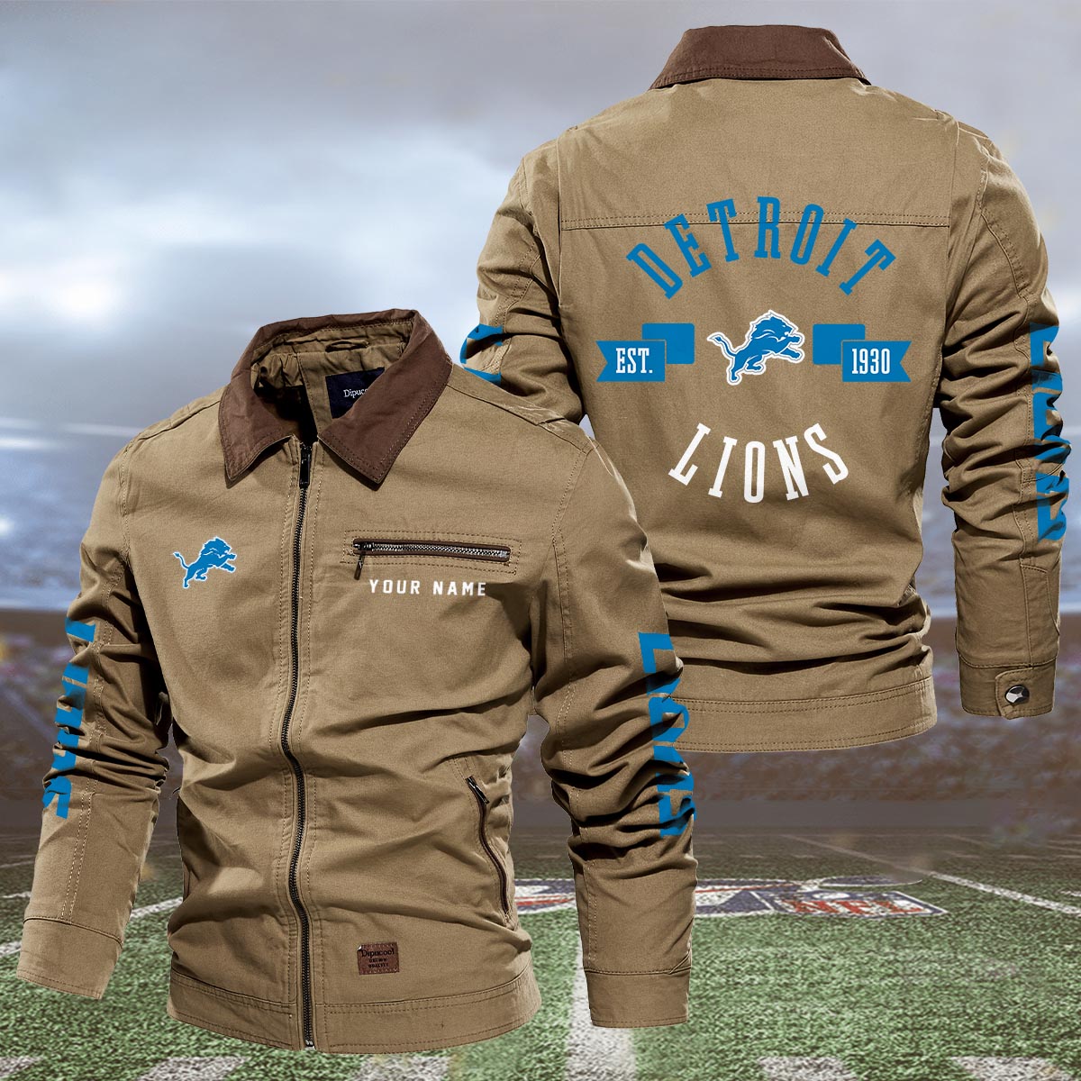Sportswearmerch Detroit Lions NFL Lapel Jacket For Fan