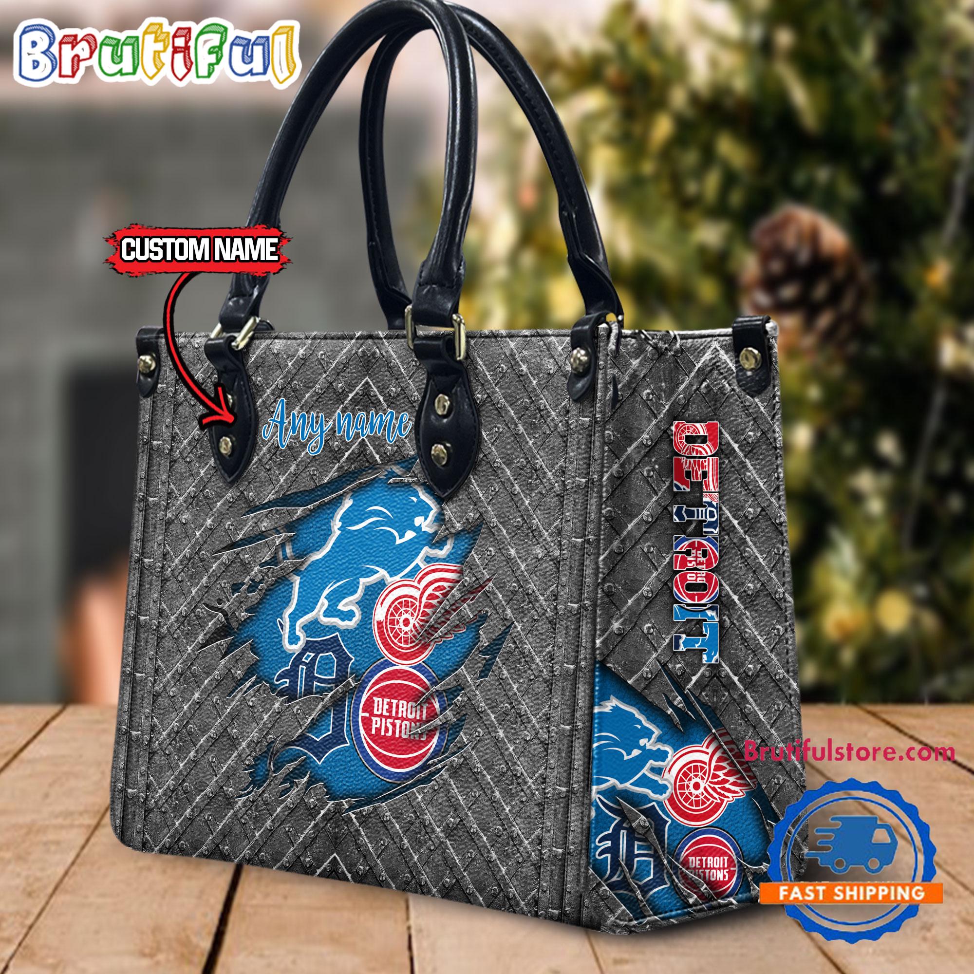 Sportswearmerch Detroit Lions NFL Leather Bag For Fan