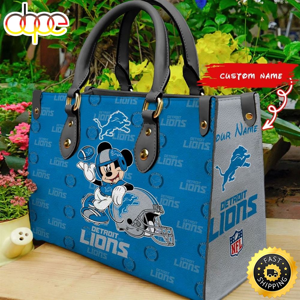 Sportswearmerch Detroit Lions NFL Leather Bag For Fan