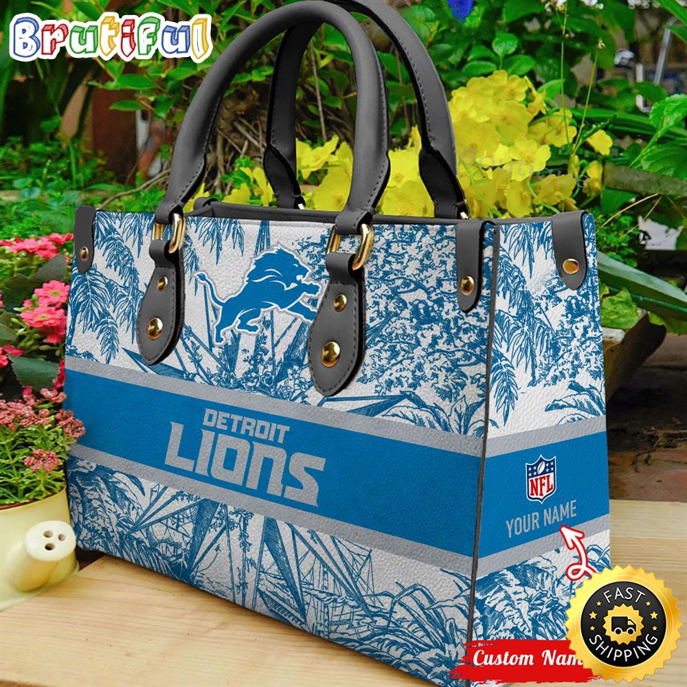 Sportswearmerch Detroit Lions NFL Leather Handbag For Fan