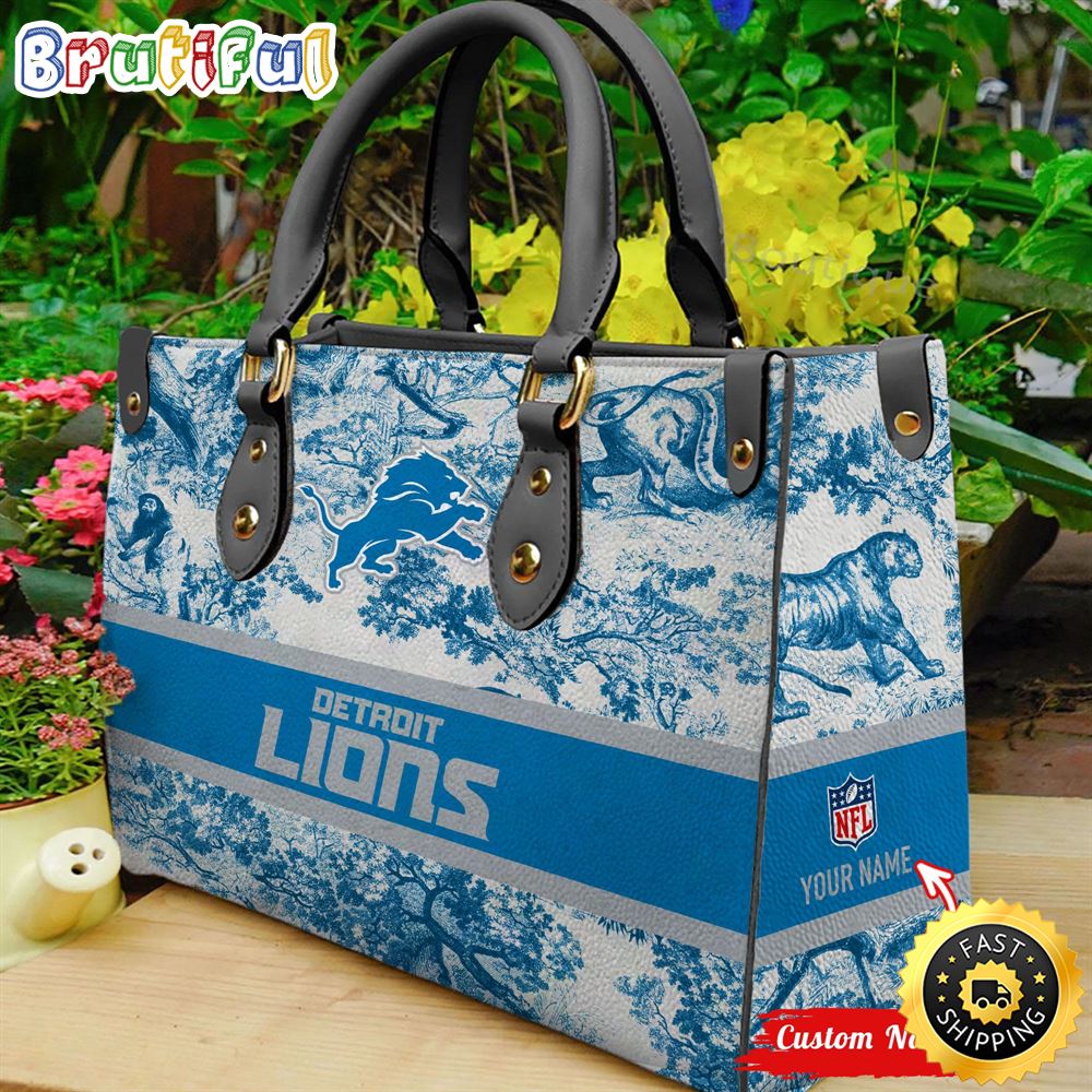 Sportswearmerch Detroit Lions NFL Leather Handbag For Fan