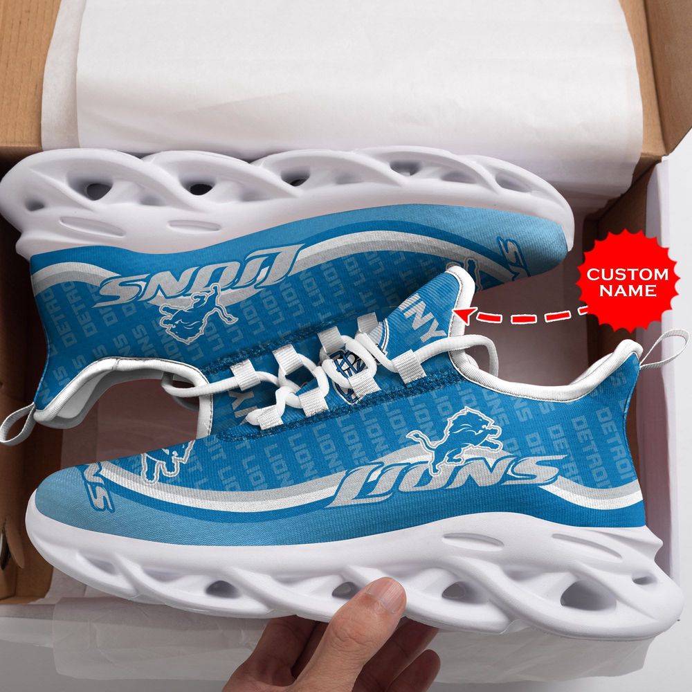 Sportswearmerch Detroit Lions NFL Max Soul Shoes Sneakers For Men And Women