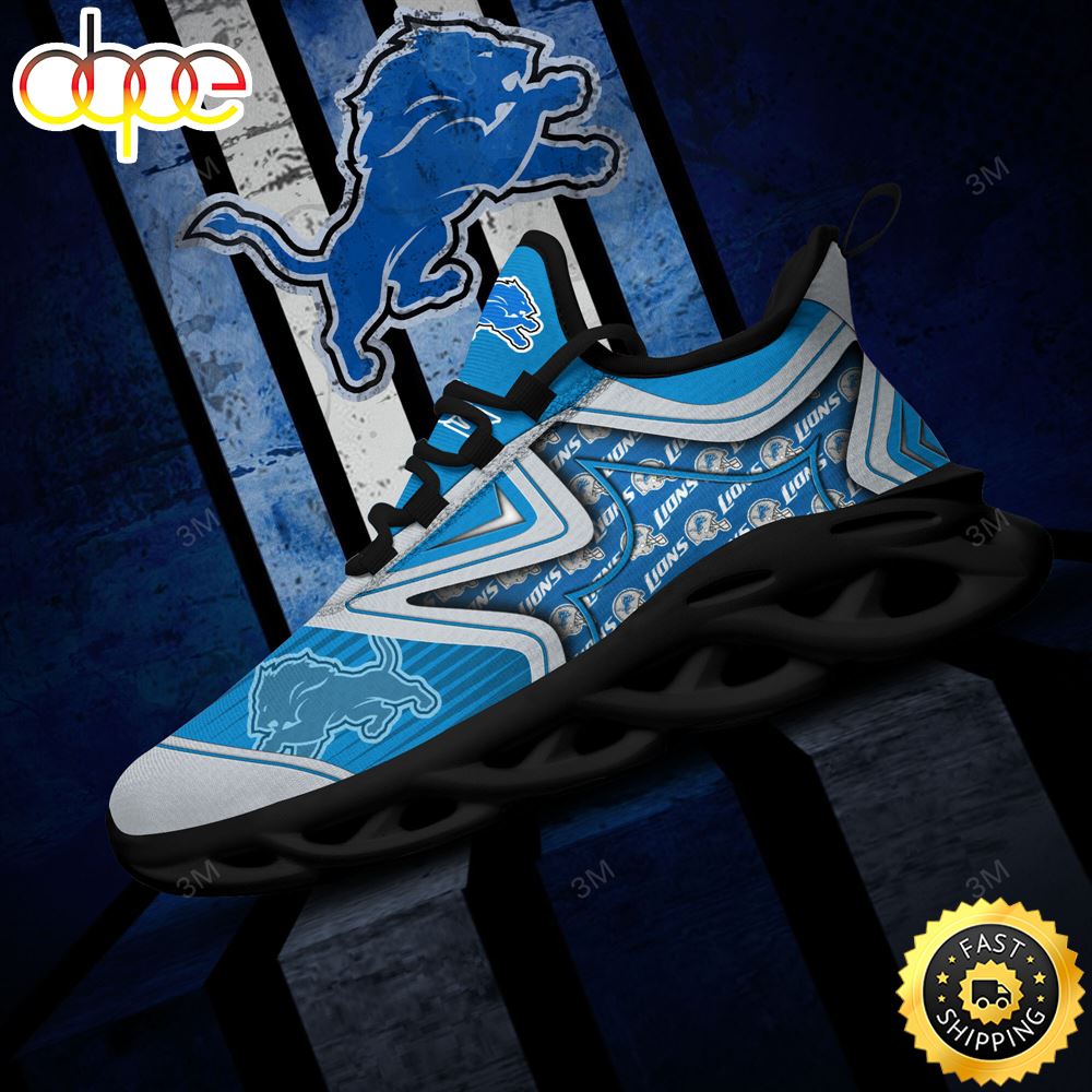 Sportswearmerch Detroit Lions NFL Max Soul Shoes Sneakers For Men And Women