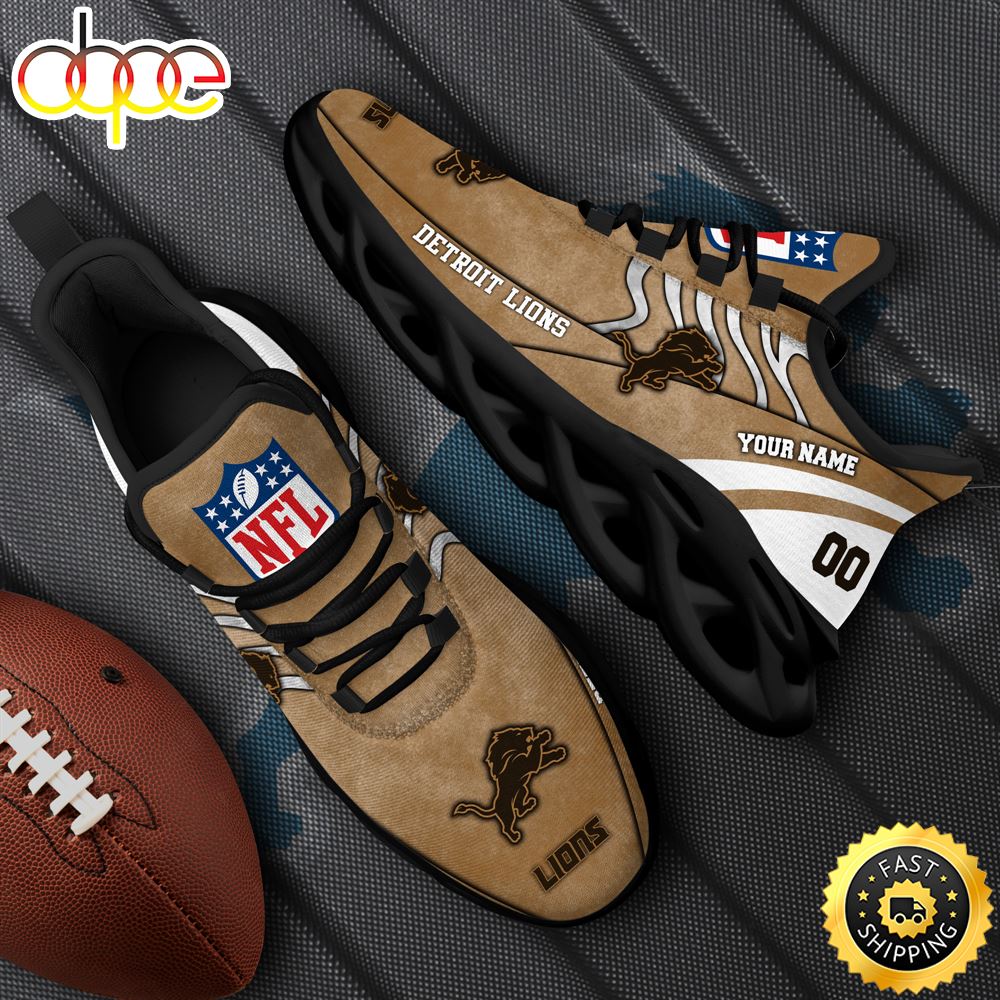 Sportswearmerch Detroit Lions NFL Max Soul Shoes Sneakers For Men And Women