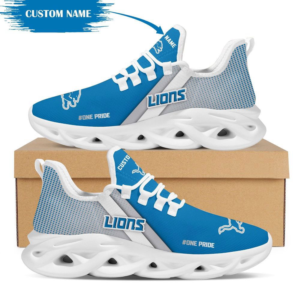 Sportswearmerch Detroit Lions NFL Max Soul Shoes Sneakers For Men And Women