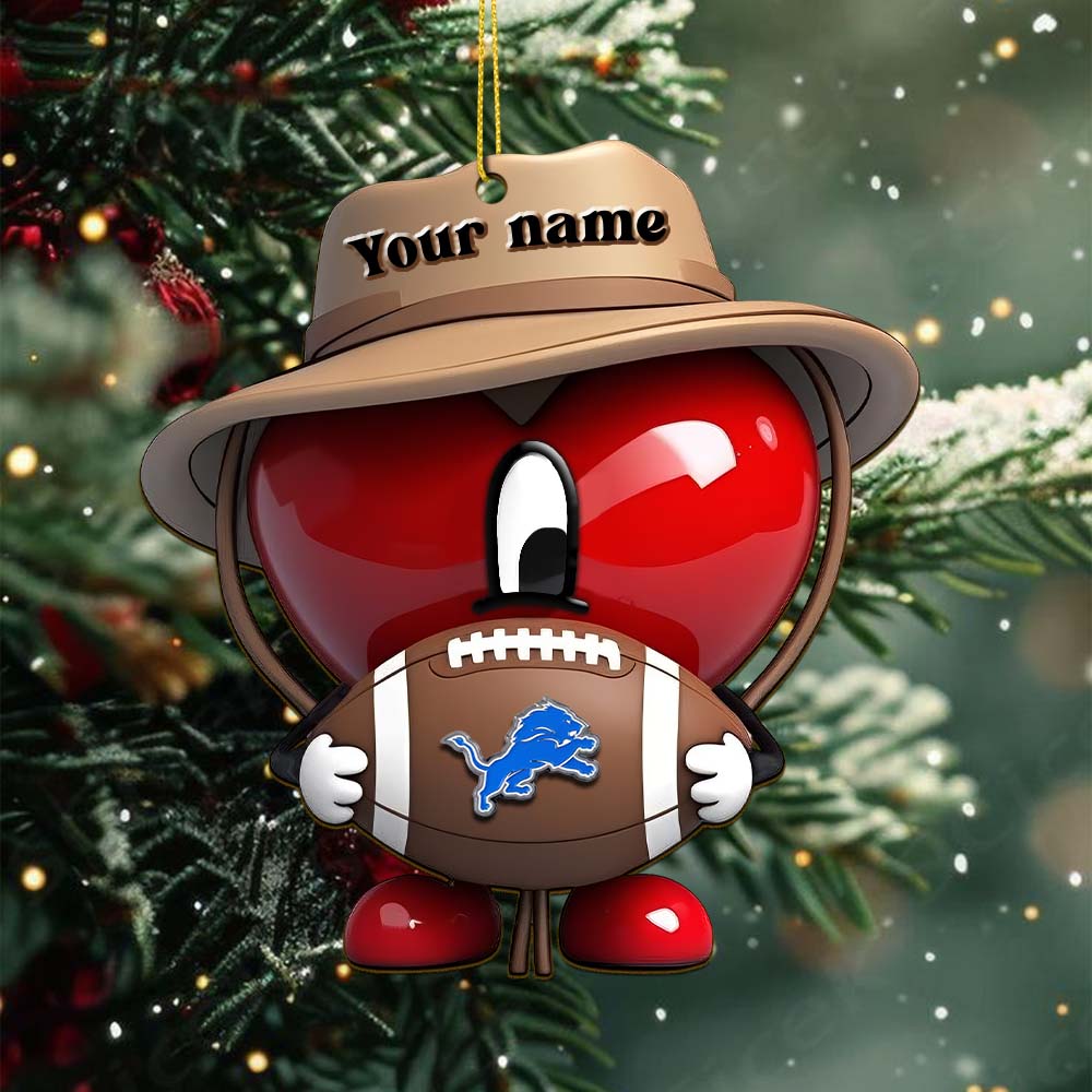 Sportswearmerch Detroit Lions NFL x Bad Bunny Acrylic Ornament Gift For Fans