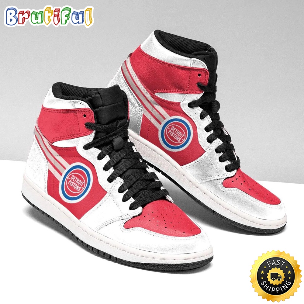 Sportswearmerch Detroit Pistons NBA AJ1 High Sneakers Shoes For Men And Women