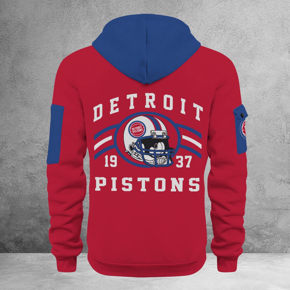 Sportswearmerch Detroit Pistons NBA Half Zip Hoodie Personalized For Fan