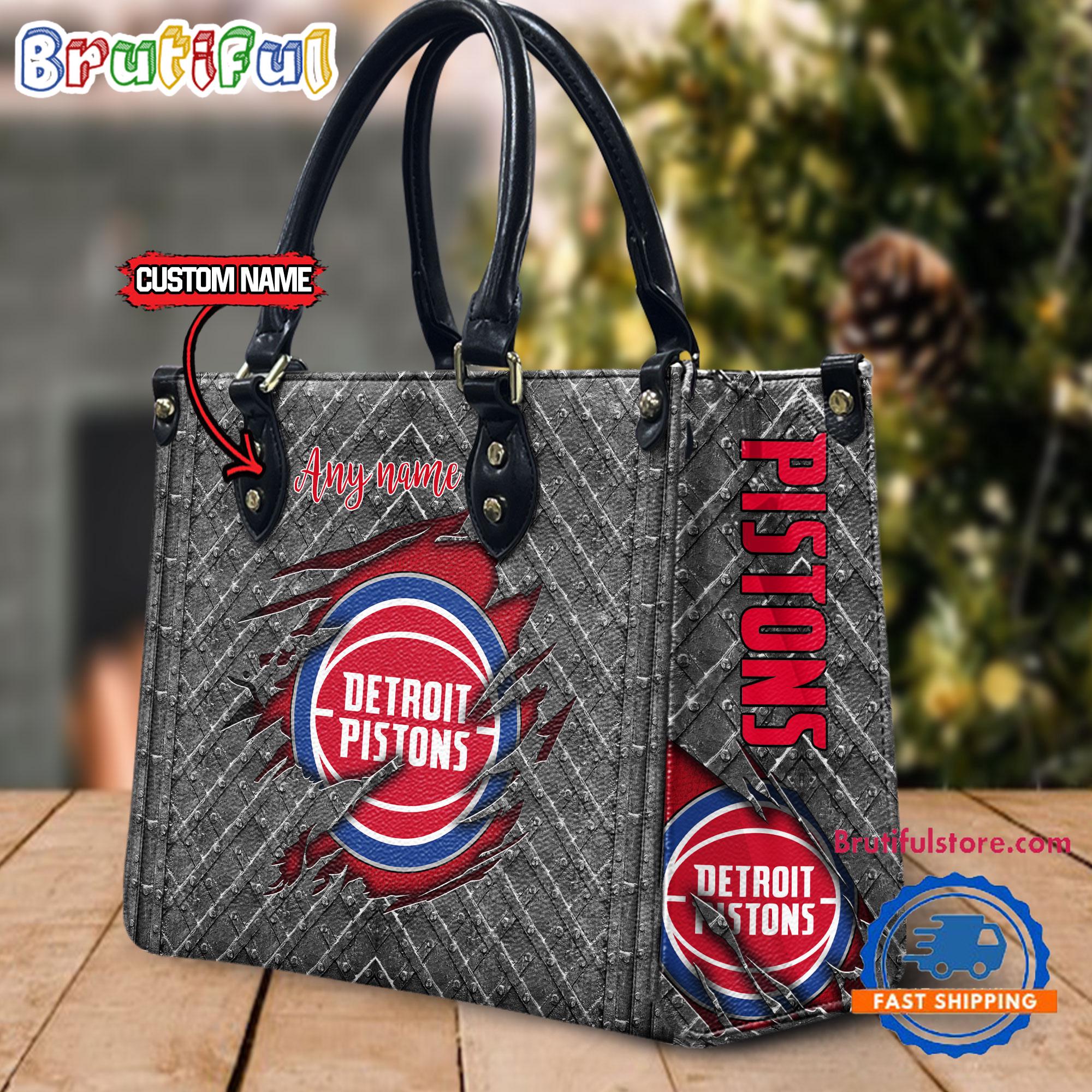 Sportswearmerch Detroit Pistons NBA Leather Bag For Fan