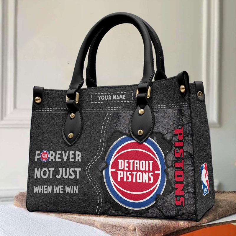 Sportswearmerch Detroit Pistons NBA Leather Handbag For Fan