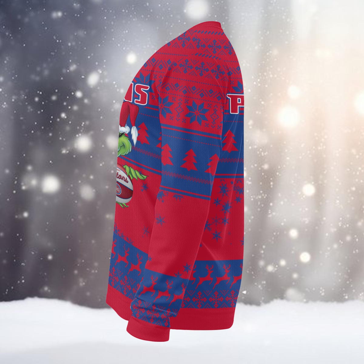 Sportswearmerch Detroit Pistons NBA x Grinch Christmas Ugly Sweater For Fans